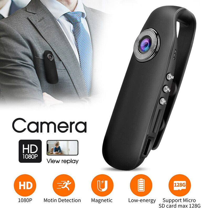 Mini Body Camera HD 1080P Wireless Portable With Clip Wearable Video Recorder