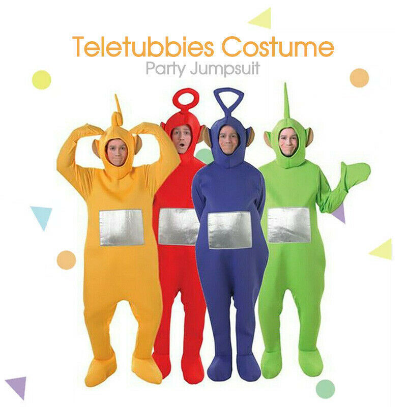 Teletubbies Adult Jumpsuit Dress Up Unisex Party Fancy Outfit Halloween Costume