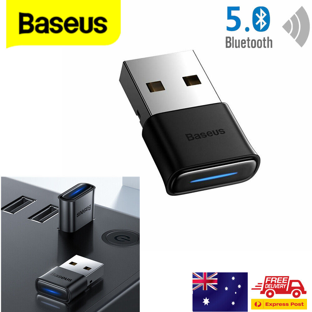 Baseus Bluetooth 5.0 Receiver USB Transmitter Adapter TV/PC Headphone Speaker AU