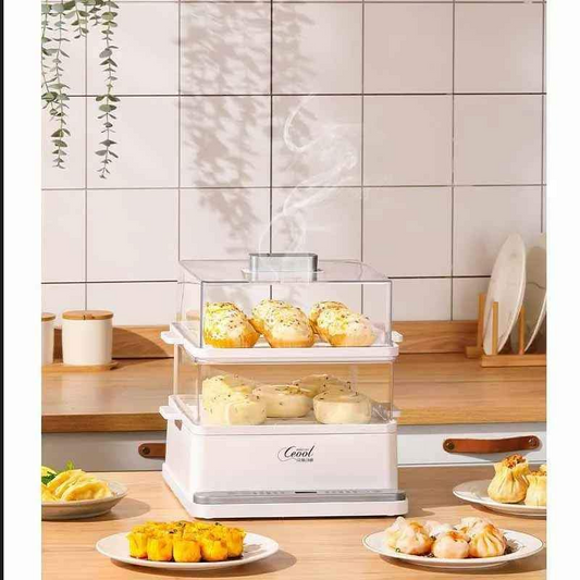 2/3Tiers Multi-Functional Household Electric Steamer Transparent Automatic Breakfast Machine