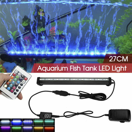 LED Aquarium Lights Submersible Air Bubble RGB Light for Fish Tank Underwater