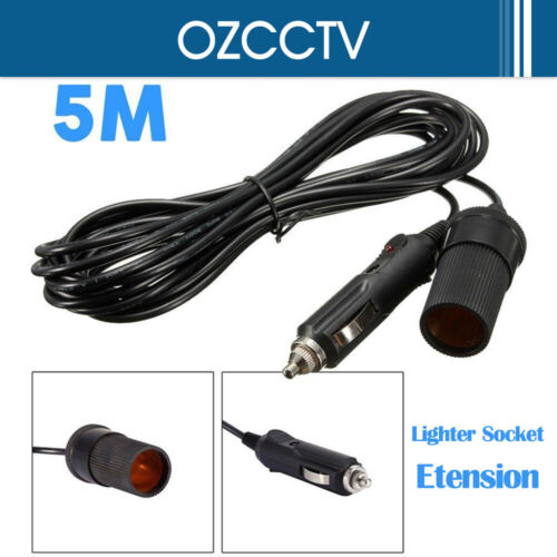 5m Car Cigarette Cigar Lighter Adapter Extension Cable Socket Charger Lead 12v