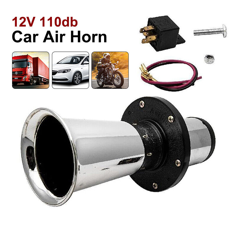 12V 110db Car Van Air Horn Klaxon Ahoooogah Sound Classic Boat claxon Truck