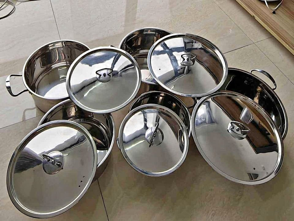 5 sets Stainless Steel Stock Pot with Lid Cooking Kitchen Cookware Stockpot Set 18/20/22/24/26cm