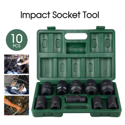 10Pcs 3/4'' Drive Deep Impact Socket Tool Set 80mm Length tool set 22-41mm