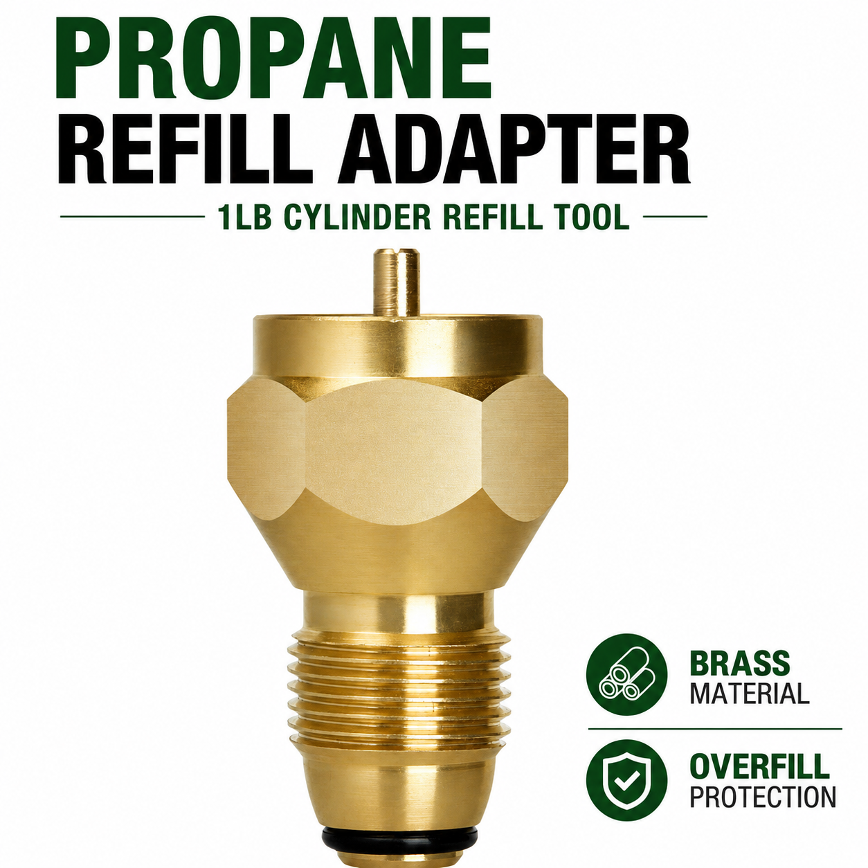 BBQ Propane Gas Refill Adapter 1Lb Cylinder Tank Coupler Heater Bottle Tool