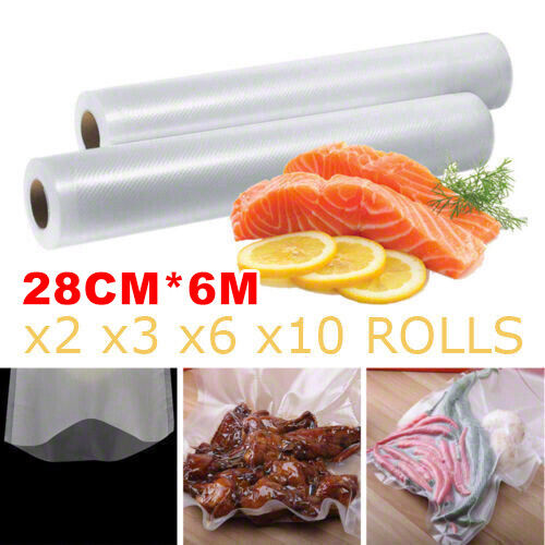 New Roll Vacuum Sealing Food Storage Bag Storage Saver Reusable 28CMx6M AU POST