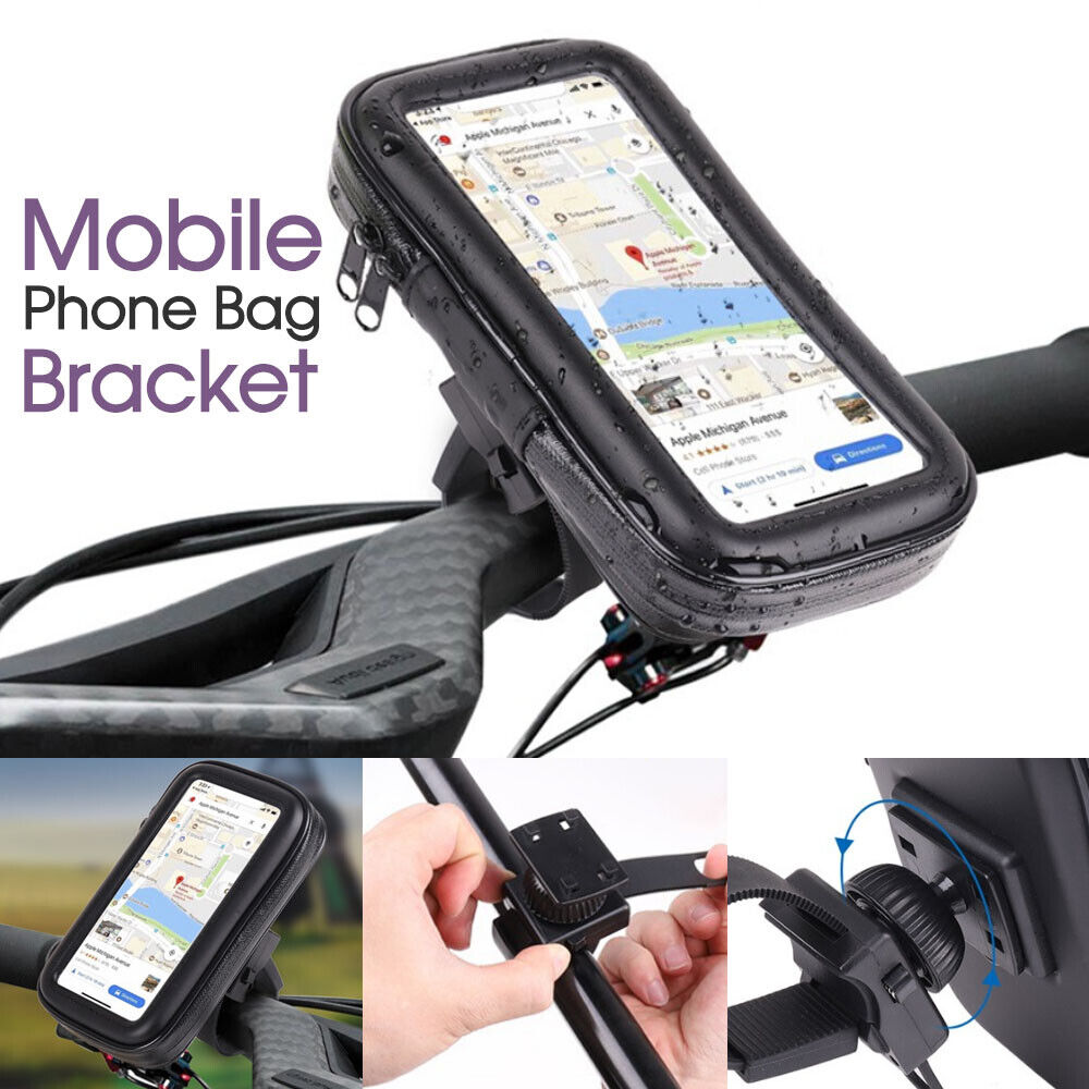 Waterproof Motorcycle Phone Holder Bag Case Motorbike Scooter Mobile MTB AU NEW