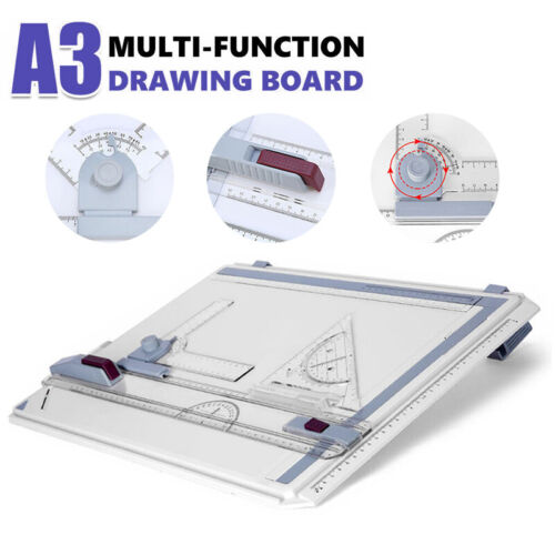 PRO A3 Drawing Board Table with Parallel Motion and Adjustable Angle Drafting au