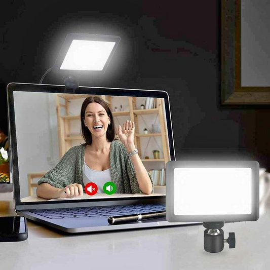 Dimmable Camera LED Video Light Panel Lamp + Bracket Tripod for Photo Lighting