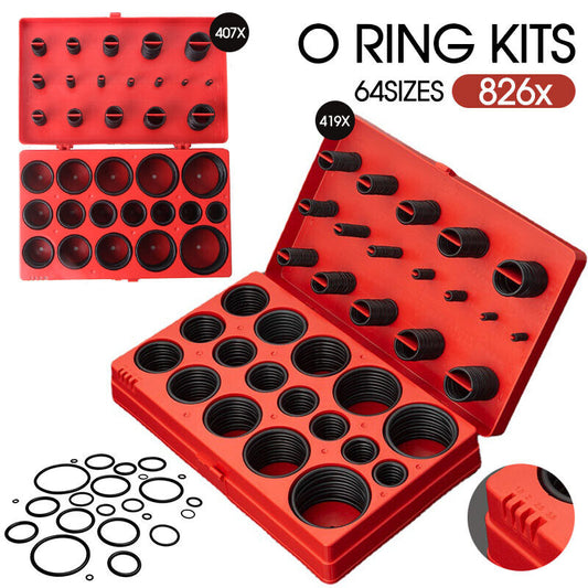 826Pcs Industrial Rubber O Ring Assortment Kit Set 419 Metric & 407 Imperial AU