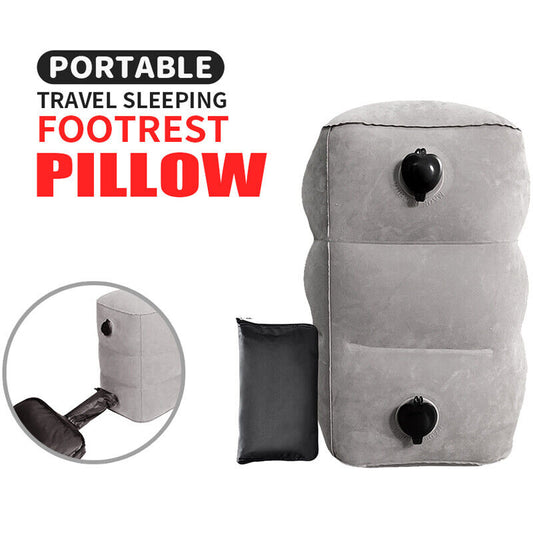 NEW Inflatable Foot Rest Travel Air Pillow Cushion Office Home Footrest Relax AU