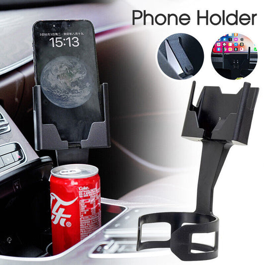 2in1 Phone&Cup Beverage Holder Mount Rotate Car Seat Stand GPS Cradle Bracket AU