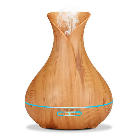 Aroma Aromatherapy Diffuser LED Essential Oil Ultrasonic Light wood