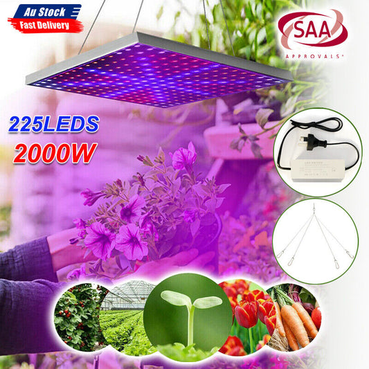 225LED 2000W Grow Light Hydroponic Kits Growing Plant Veg Flower Indoor Lamp AU