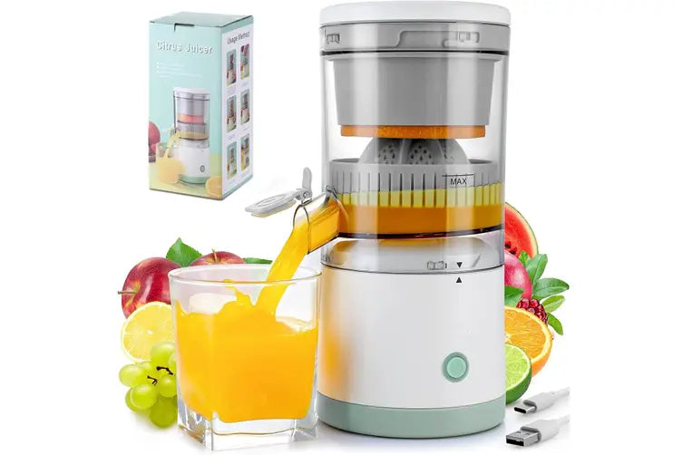 Electric Citrus Juicer USB Rechargeable Hands-Free Orange Lemon Fruit Squeezer