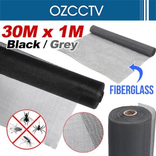 100FT / 30M Roll Insect Flywire Window Fly Screen Net Mesh Flyscreen B ...