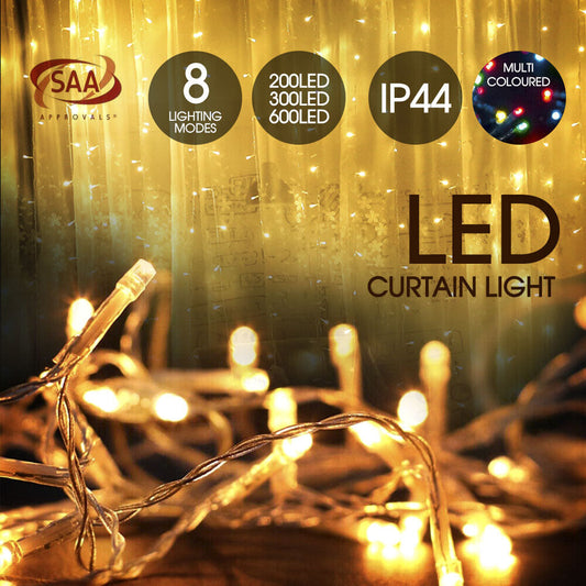 LED Curtain Fairy Lights Wedding Indoor Outdoor Xmas Garden Party Decor