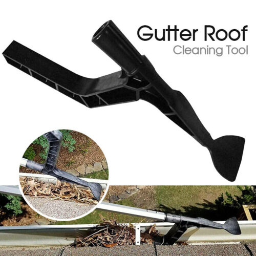 Gutter Roof Cleaning Tool Hook Shovel Scoop Leaves Dirt Remove Home Cleaner