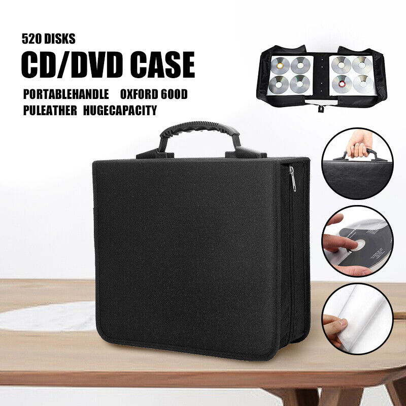 520 Disc CD DVD Case Wallet Storage Holder Booklet Album Folder Bag Box Sleeves