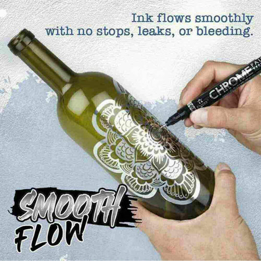 1/3mmNib Silver Art Liquid Mirror Chrome Marker Pen Smooth Long-Lasting