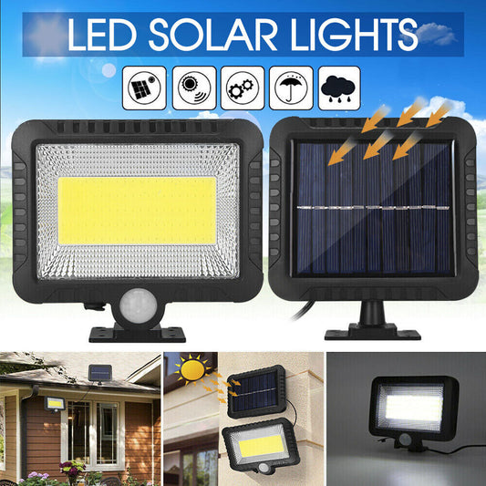 100 Led Solar Sensor Lights Light Motion Detection Security Garden Flood Lamp