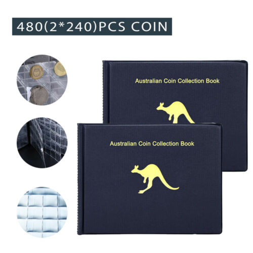 480 Coin Holder Collection Storage Collecting Money Penny Pockets Album Book