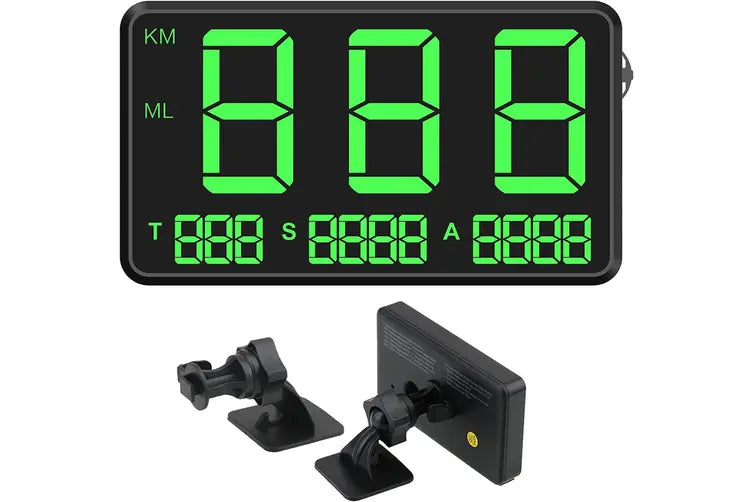 5321Universal HUD Head UP GPS Speedometer Digital Display Car Speed Warning Plug