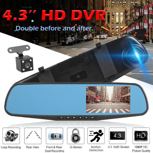 Car Night Camera Rearview USB 4.3 In Cam Video Driving Recorder Reversing