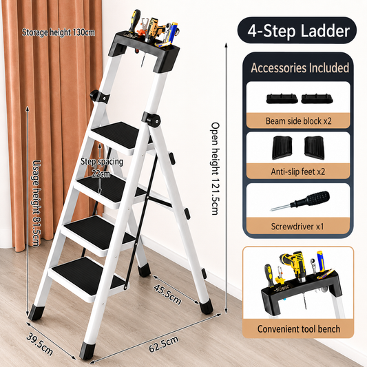 Ladder household folding ladder indoor and outdoor multi-functional herringbone