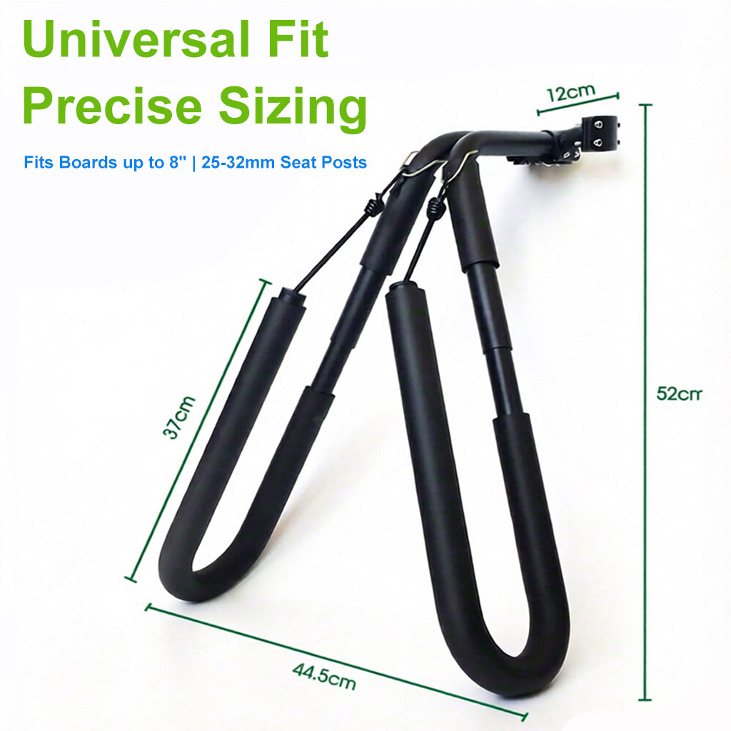 Surfboard Bicycle Carrier Rack Side Mount Bike Holder for Surf,Skim & Kiteboards