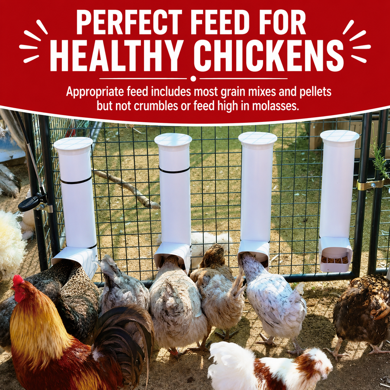 Automatic Poultry Feeder & Water Drinker Set Chicken Coop 3KG 4L