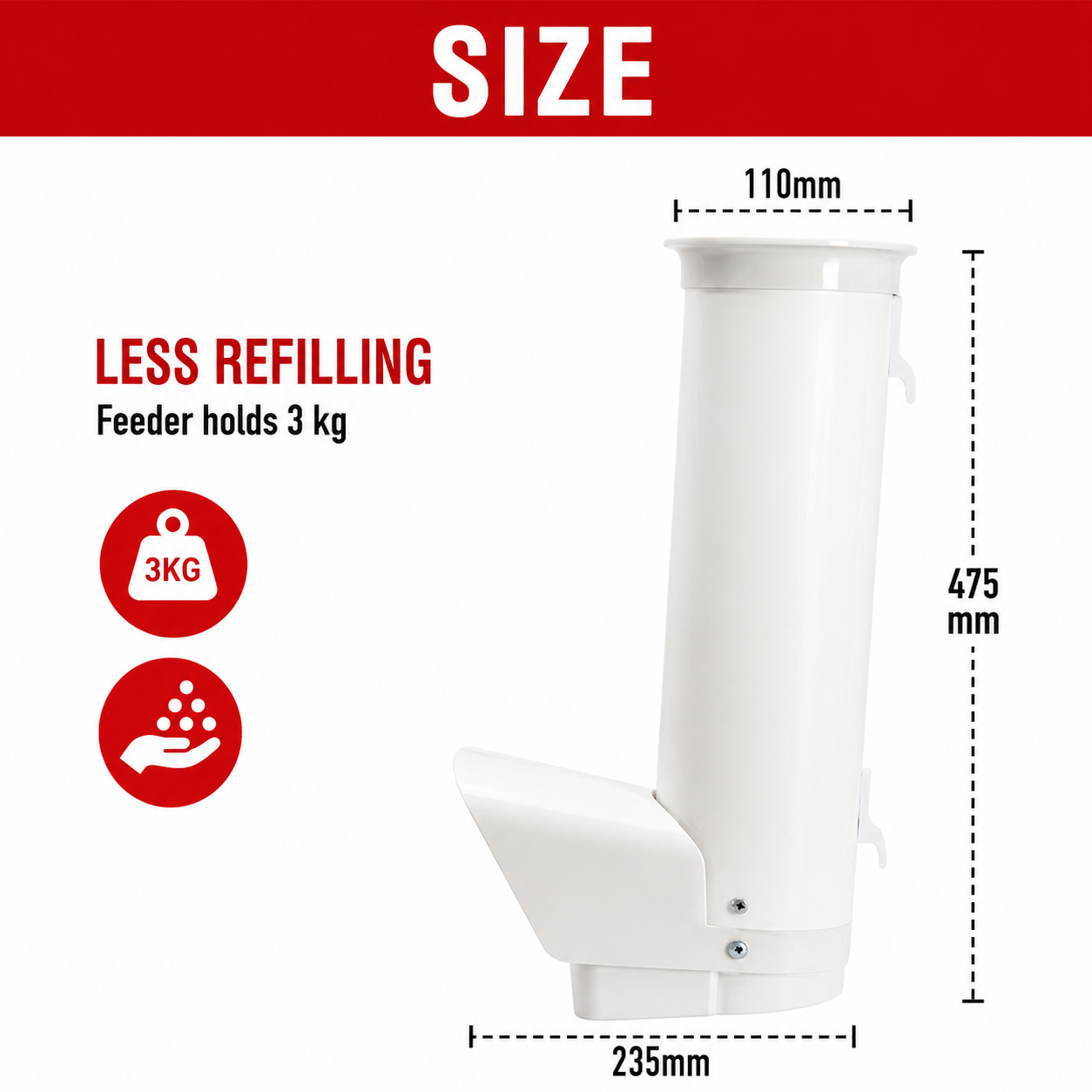 Automatic Poultry Feeder & Water Drinker Set Chicken Coop 3KG 4L