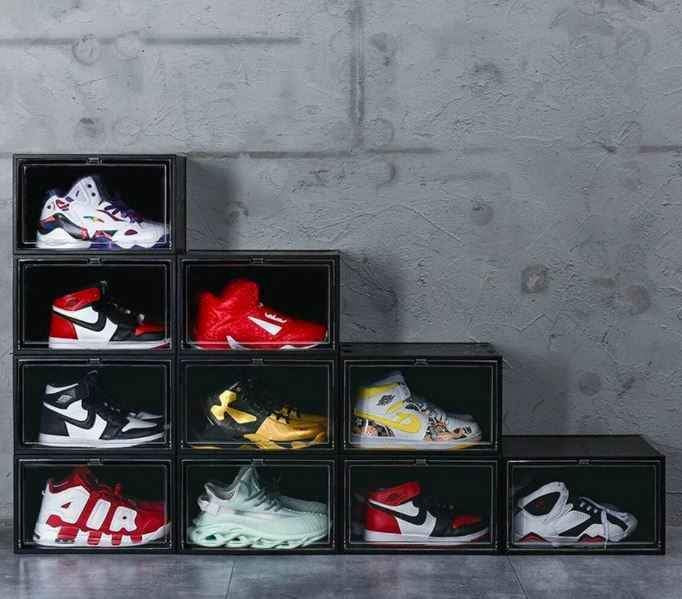 Premium Shoe Box Storage side Magnetic Sneakers Organizer Side Display