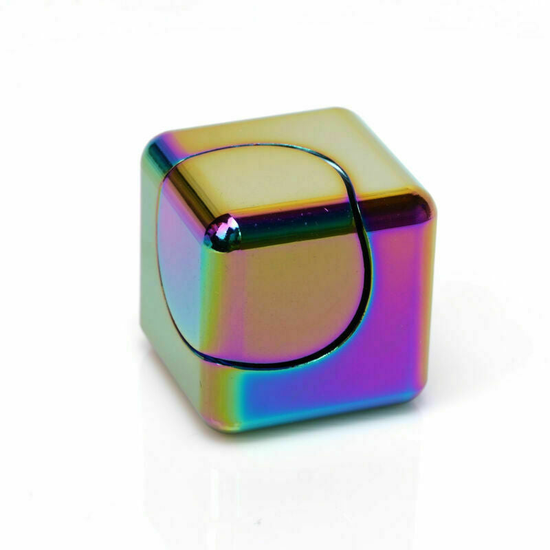Cube ADHD Hand Spinner Square Aluminum Tri EDC Fidget EDC Toy Bearing Autism