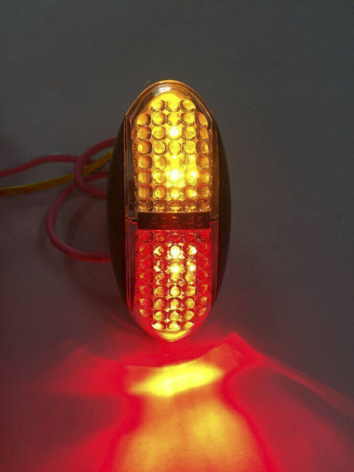 10X 10v-30v Side Marker DC Amber Clearance Lights Indicators LED Trailer Truck