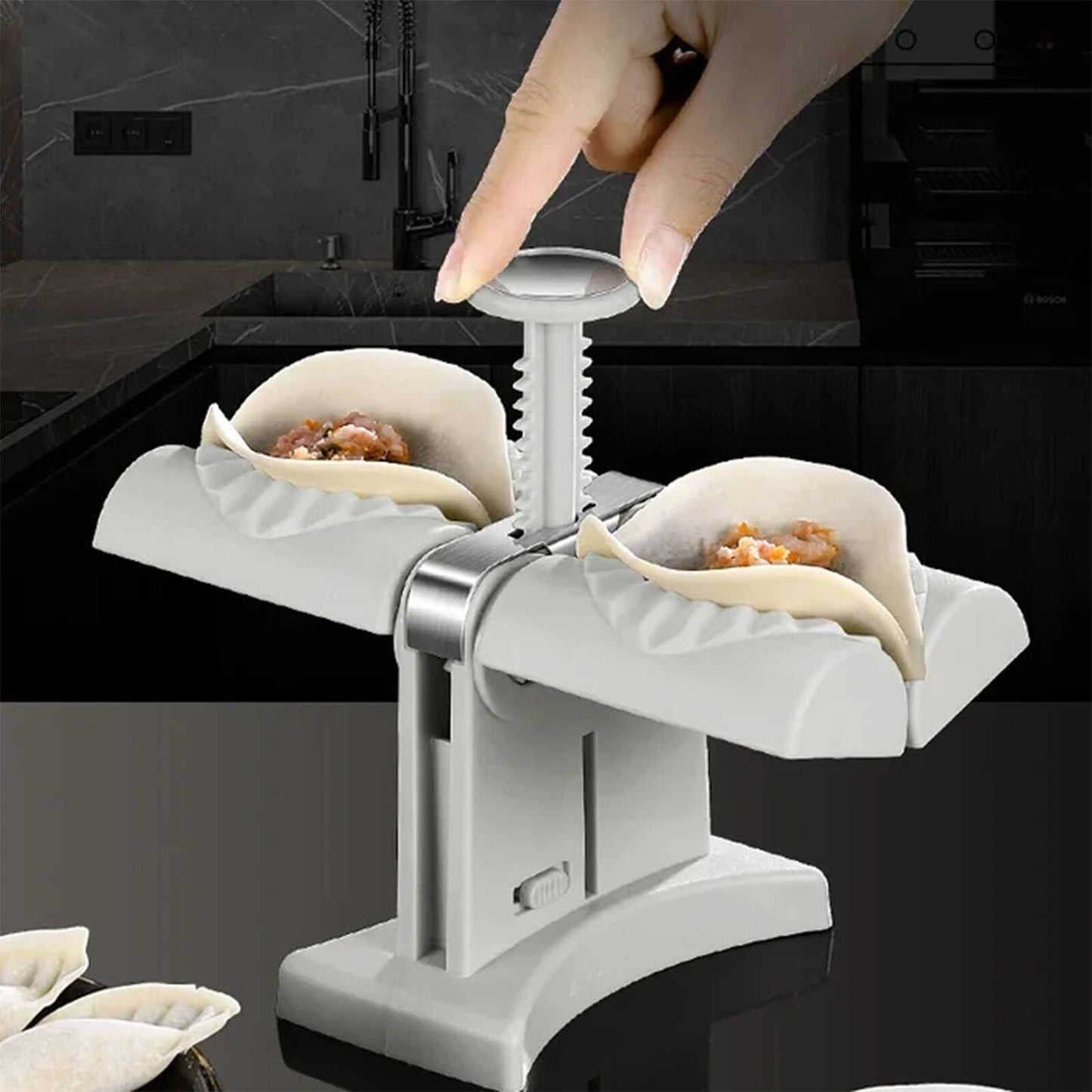 Automatic Dumpling Maker Double Head Household Kitchen Dumpling Press Machine