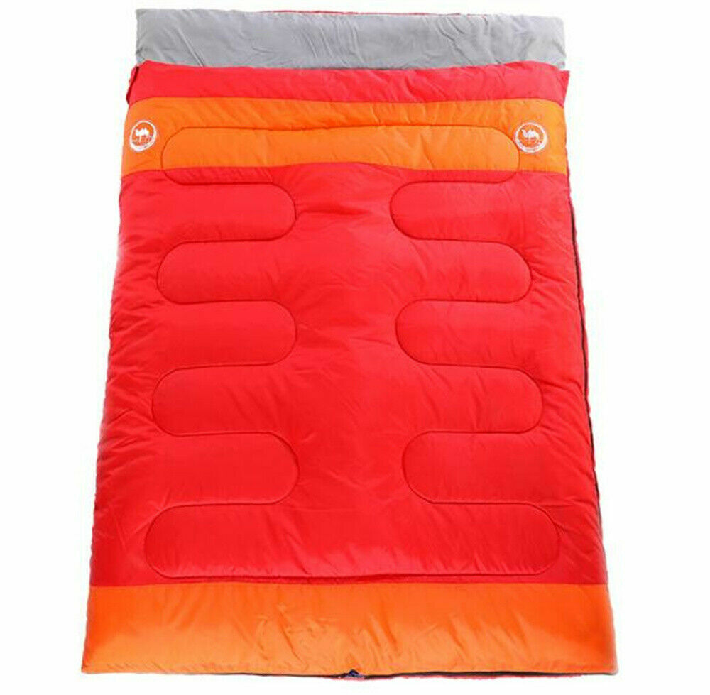 Double Outdoor Camping Sleeping Bag Hiking Thermal Winter 220x150cm