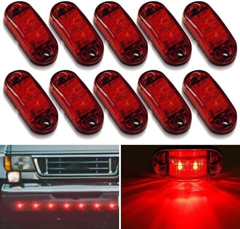 10X Clearance Light LED Side Marker Amber Red White Trailer Truck Caravan 12-24V