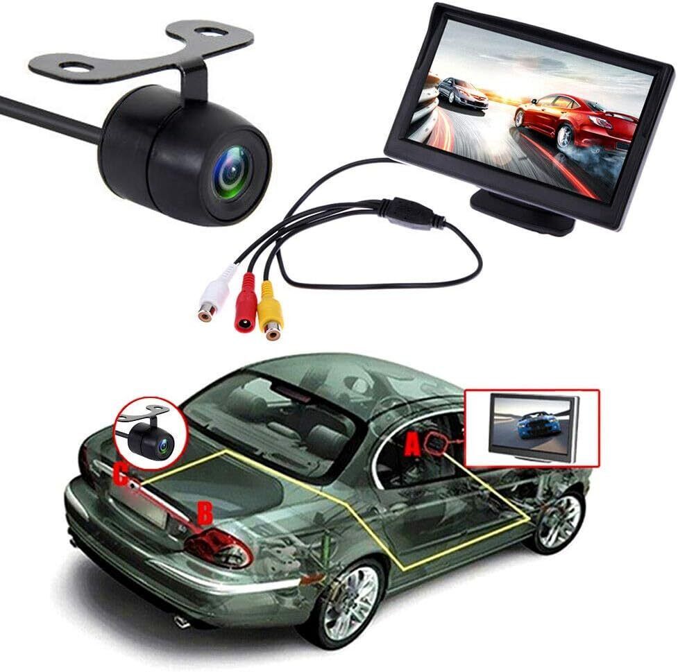 Reverse Camera Reversing Camera Rear Night Vision View Kit Waterproof HD Monitor