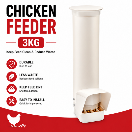 Automatic Poultry Feeder & Water Drinker Set Chicken Coop 3KG 4L