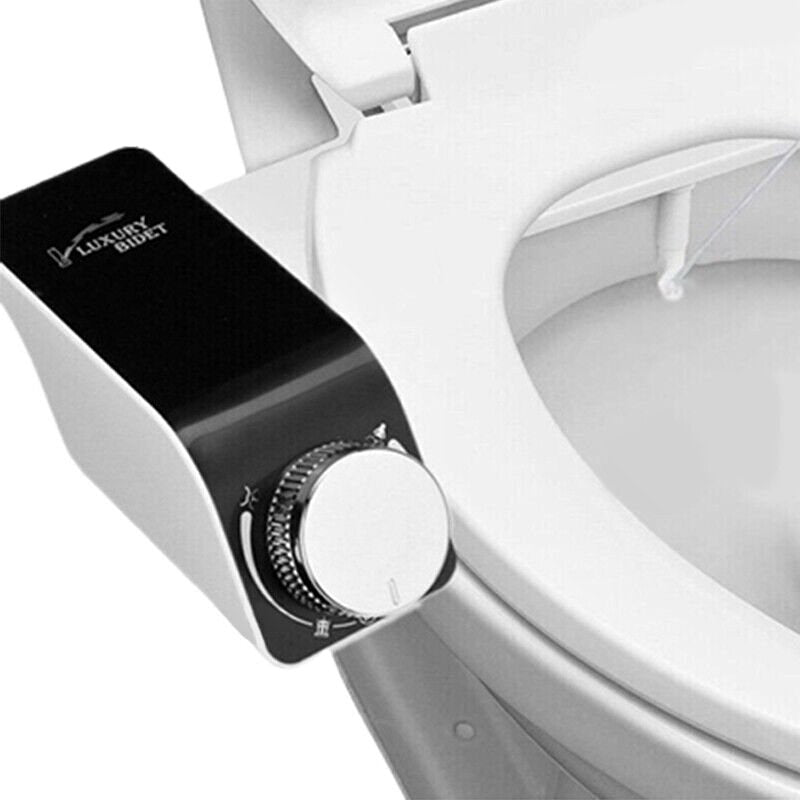 Bidet Toilet Seat Dual Nozzles Self-Cleaning Wash Hot Cold Mixer Water Sprayer