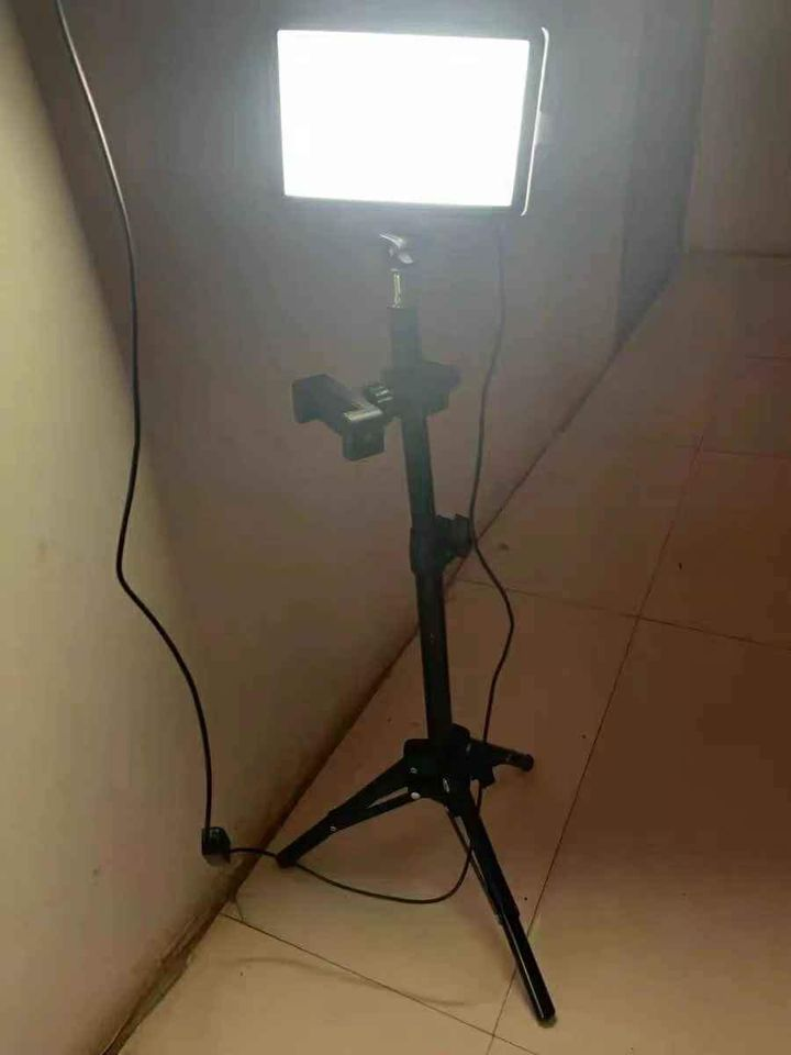 Dimmable Camera LED Video Light Panel Lamp + Bracket Tripod for Photo Lighting