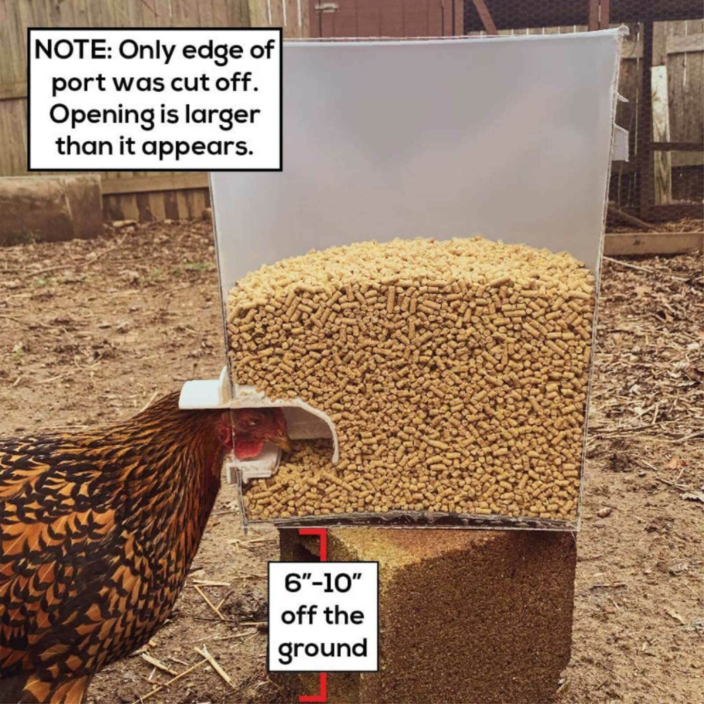New Chicken Feeder Poultry Pro Feeder DIY Port PVC Gravity Fed Chicken Feeder