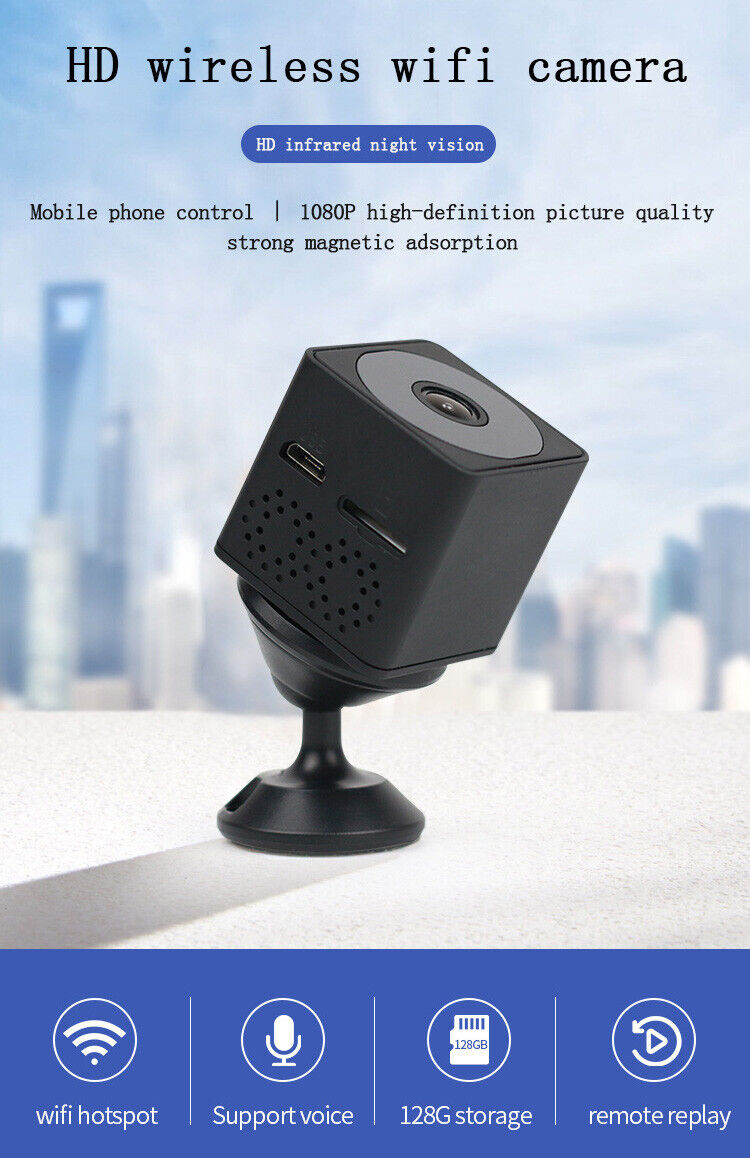 HD 1080P Mini Wireless WiFi Hidden Spy Camera IP Home Security Night Vision Cam