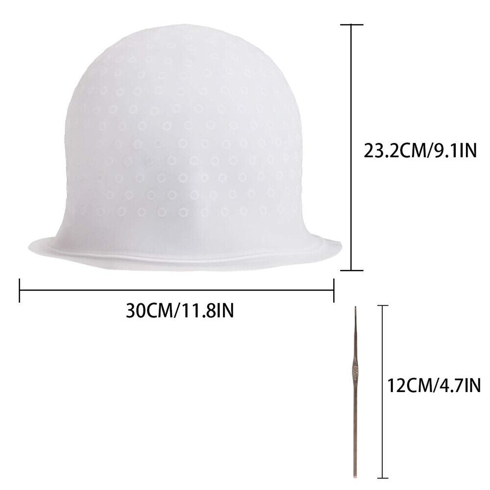 Highlighting Tinting Hair Dye Cap Hairdressing Salon Streaking Silicone Hat Hook