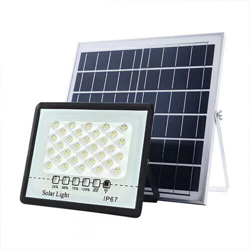 LED Solar Flood Street Light Remote Outdoor Garden Security Wall Lamp Waterproof