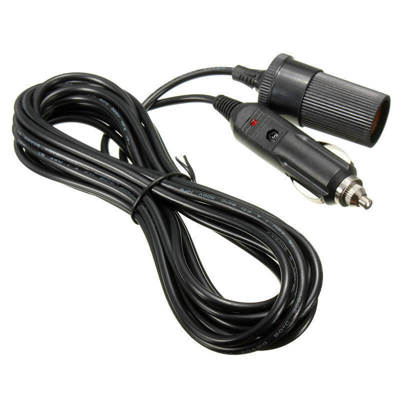 5m Car Cigarette Cigar Lighter Adapter Extension Cable Socket Charger Lead 12v