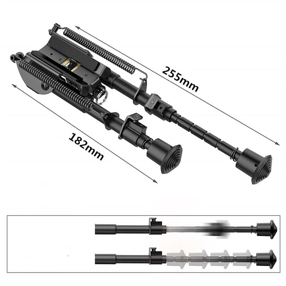 Adjustable 6"-9" Sniper Hunting Quick Deploy Rifle Bipod Shooting Sling Mount AU