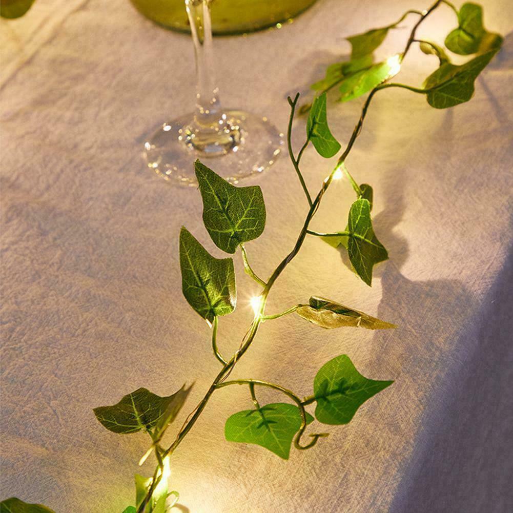 10/20M LED Solar Powered Ivy Fairy String Lights Garden Outdoor Wall Fence Light